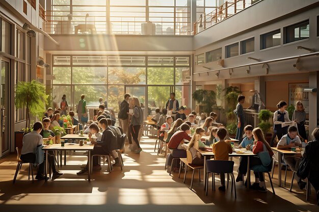 Ids in de schoolkantine tijdens de lunch