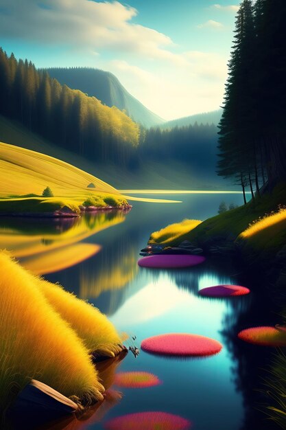 Idyllic Landscape Background