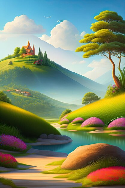 Idyllic Landscape Background