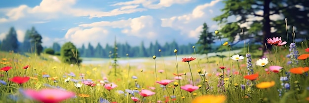 Idyllic Meadow on summer