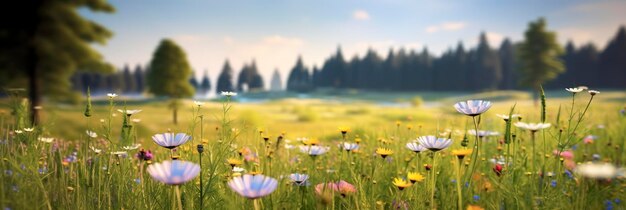 Idyllic Meadow on summer