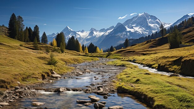 Idyllic mountain landscape