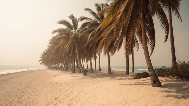 Photo idyllic seashore with azure ocean