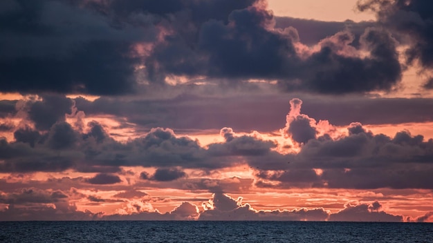 Idyllic shot of sea against cloudy sky