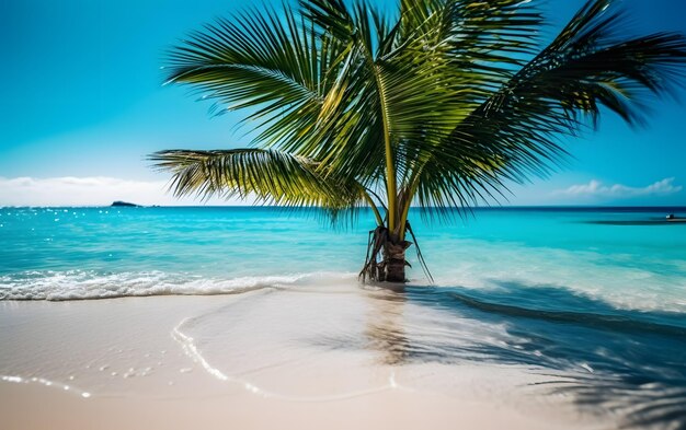 Фото Идиллический тропический пляж фото фон