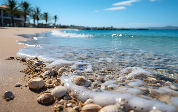 Idyllic tropical beach photo background