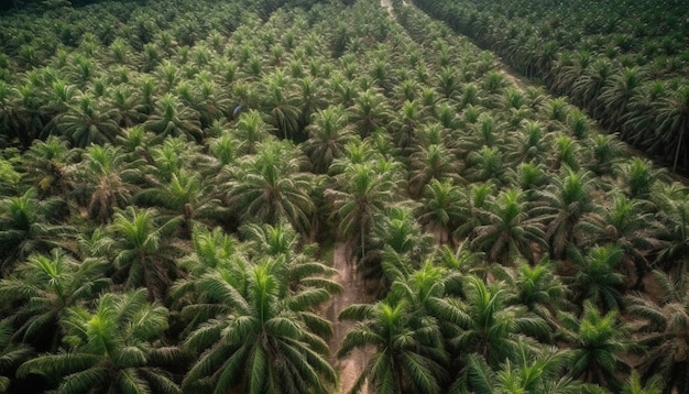 Idyllisch rustig toeristenoord op Bali temidden van tropisch regenwoud en kustlijn gegenereerd door AI