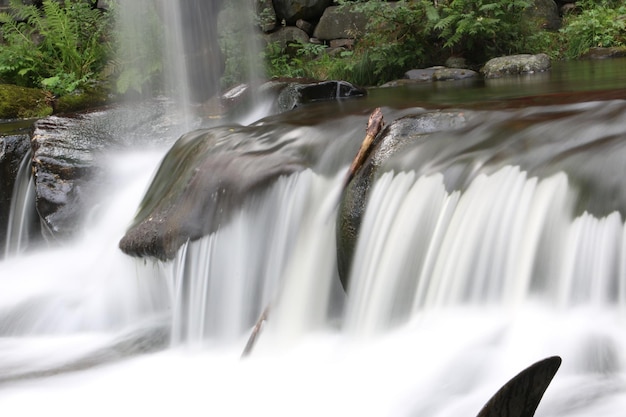 Idyllisch uitzicht op de waterval