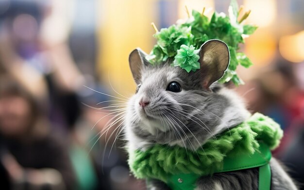 Foto ierse joy capturing saint patrick's day parade schoonheid generatieve ai