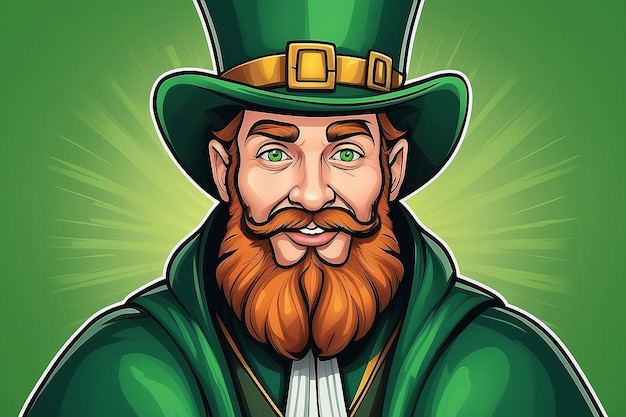 Ierse St. Patrick illustratie cartoon ontwerp