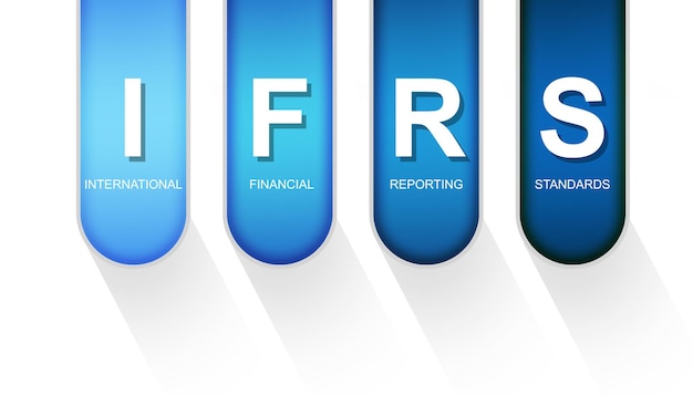 Photo ifrs as international financial reporting standards acronym isolated