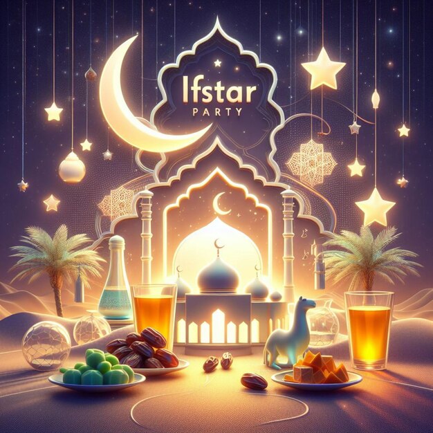 Iftar Party Flyer Poster Ontwerp