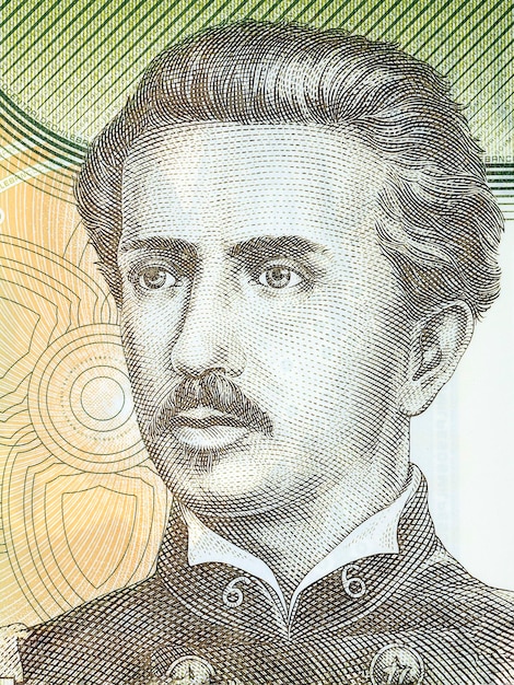 Photo ignacio carrera pinto a portrait from chilean money