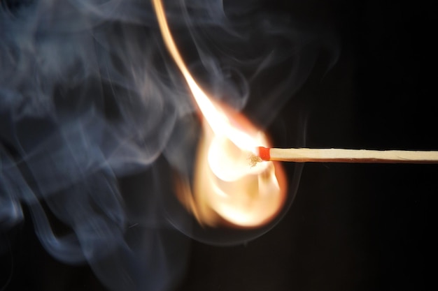 Ignited matchstick