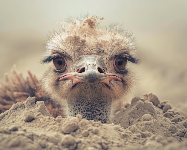 Ignoring Problems Ostrich Immersed in Sand with Head Buried Concept