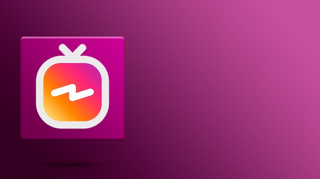 Photo igtv instagram icon on platform