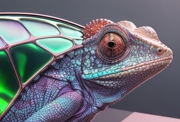 iguana chameleon closeup