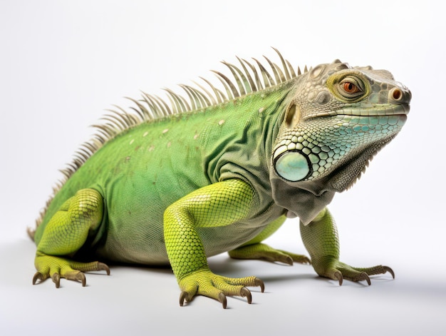 Iguana Studio Shot Isolated on Clear White Background Generative AI