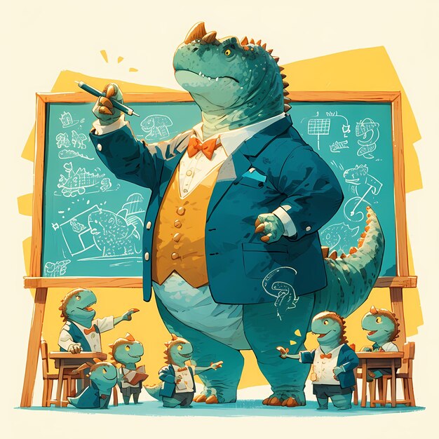 Photo an iguanodon teachers inspirational classroom