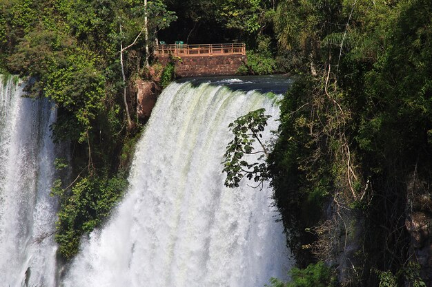 Iguazu falls in Argentina and Brazil