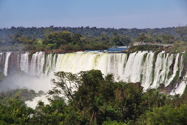 Iguazu falls in Argentina and Brazil