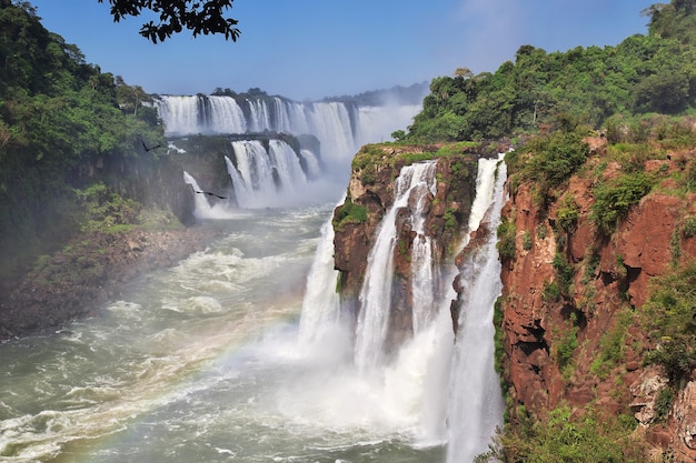 Iguazu falls in Argentina and Brazil