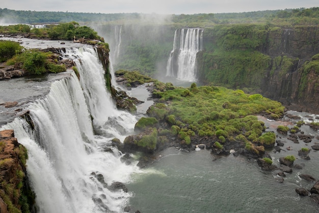 Iguazu falls en regenwoud met een waterval