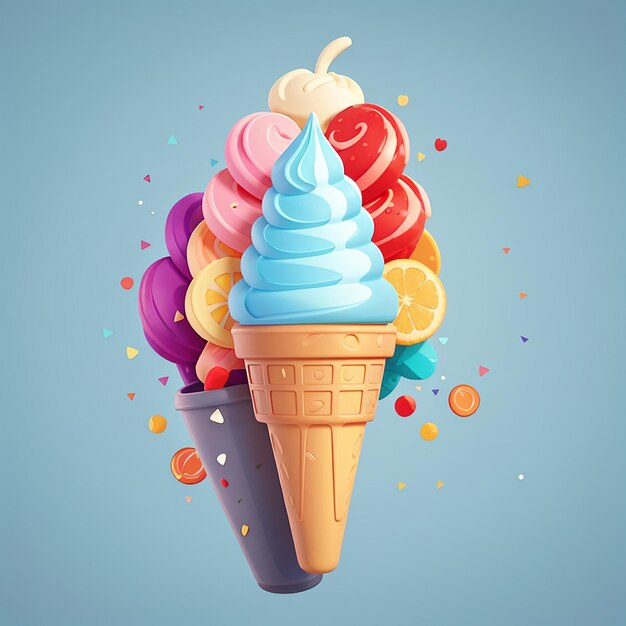 IJs popsicle cartoon vector icoon illustratie voedsel drank icoon concept geïsoleerde platte vector