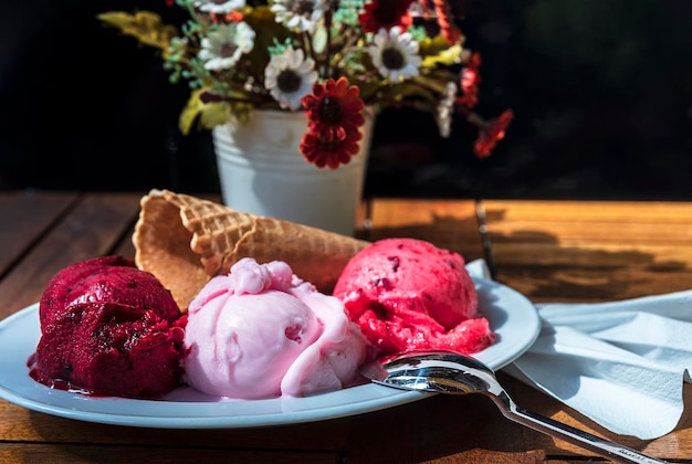 IJs soorten kopjes service en eten in winkels en cafés?