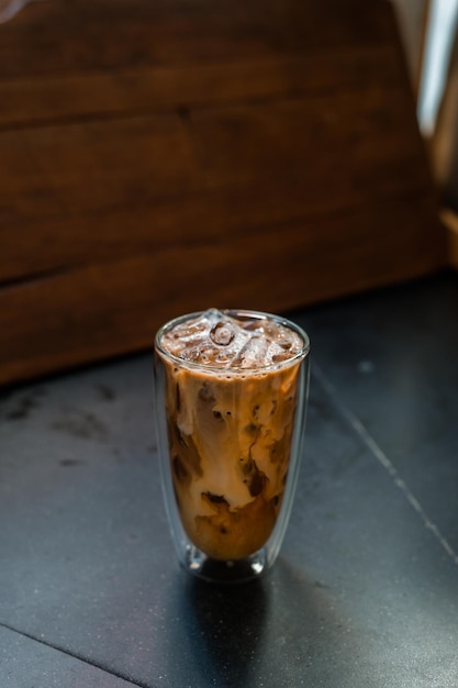 ijskoffie klaar om te drinken in café