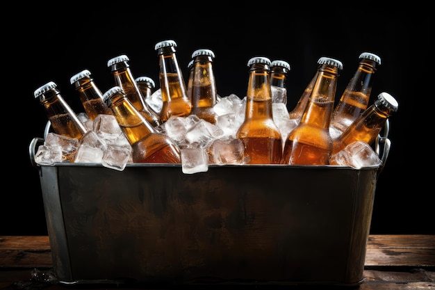 Ijskoude Bierflessen In Metalen Kuip