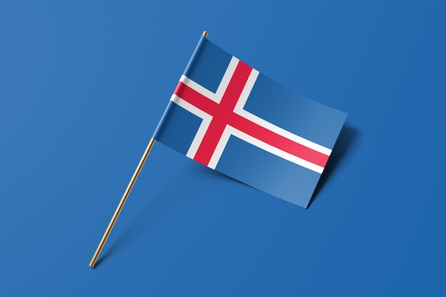 IJslandse vlag op de tafel