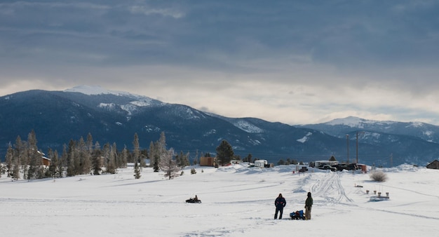 IJsvissen op Lake Granby, Colorado.