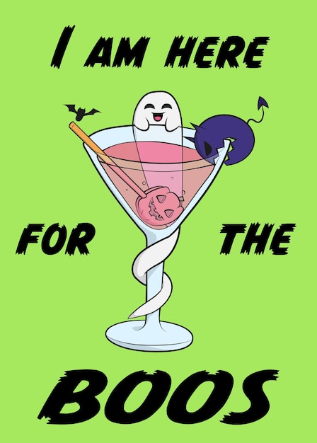 Ik ben hier voor de boo's Halloween in een drankje