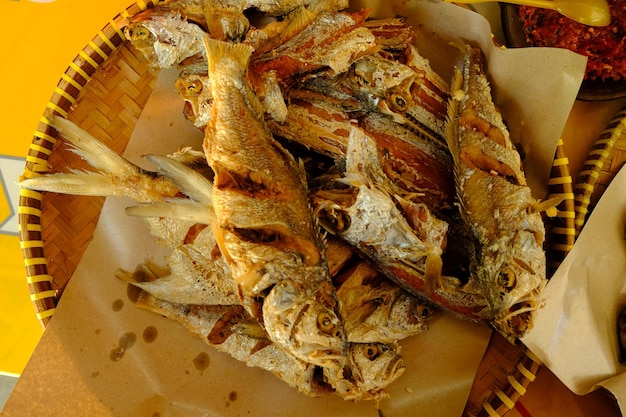 ikan kembung tongkol goreng mackerel and fried tuna seafood source of animal protein