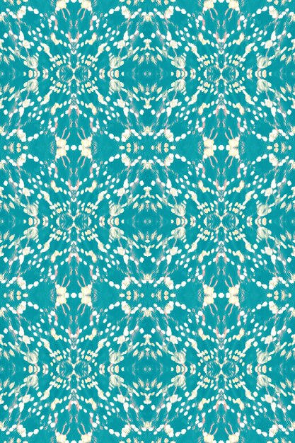 이캇 배경. 블루 원활한 패턴입니다. 수채화 민족 장식입니다. 스팟 수채화 작품.