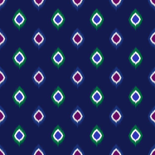 Икат геометрический фольклорный орнамент Племенная этническая текстура Бесшовный полосатый узор в ацтекском стиле