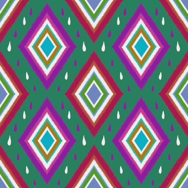 Ikat geometric folklore ornament Tribal ethnic texture Seamless striped pattern in Aztec style