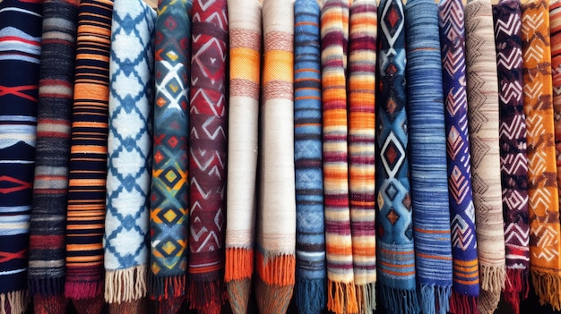 Ikat textile patterns
