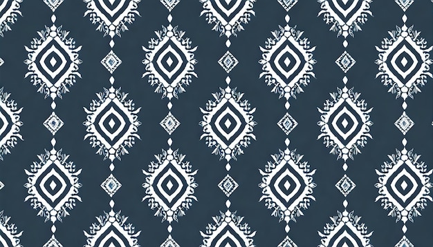 Ikat tribal Indian seamless pattern Ethnic Aztec fabric carpet mandala ornament native boho chevron