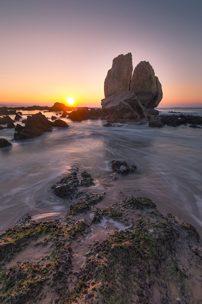 Ilbarritz beach from Biarritz, Basque Country. 