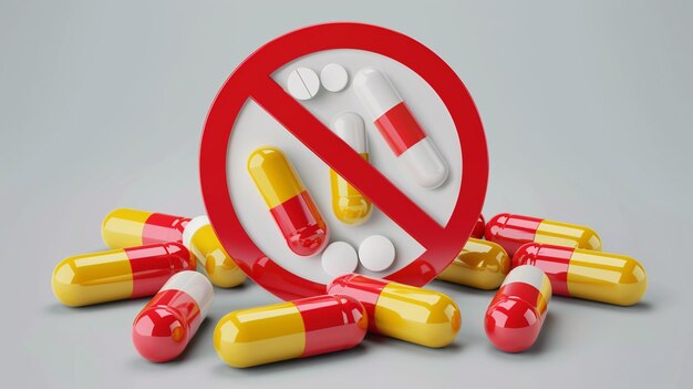 Photo illegal drug vector warning signs