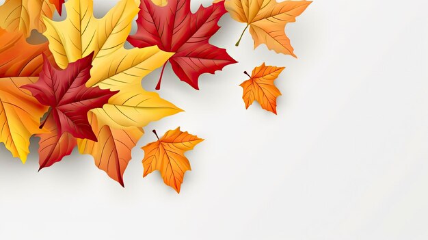 Illstration banner of fall thanksgiving