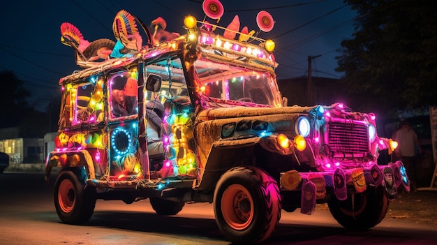 Illuminate the eclectic and colorful displays of the Yipao Parade in Armenia