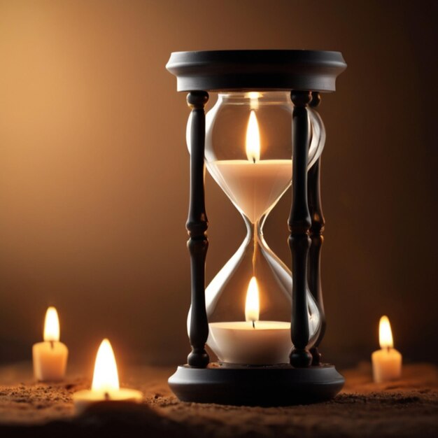 Illuminate Your Earth Hour Symbolism of Candlelit Hourglass