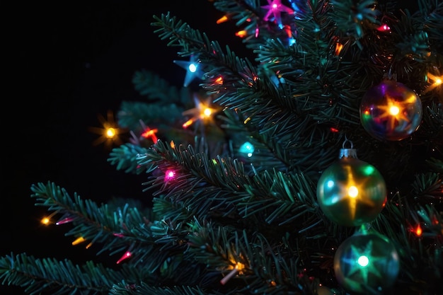 Illuminated Christmas Tree with Star Topper