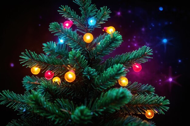 Illuminated Christmas Tree with Star Topper