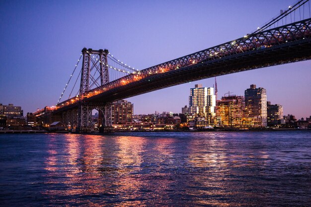 Photo illuminated city at night