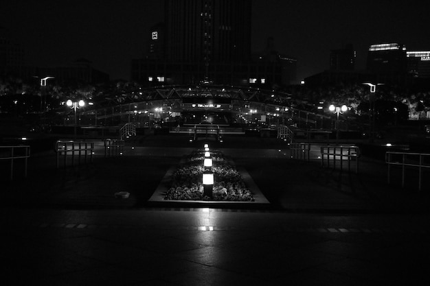 Photo illuminated city at night