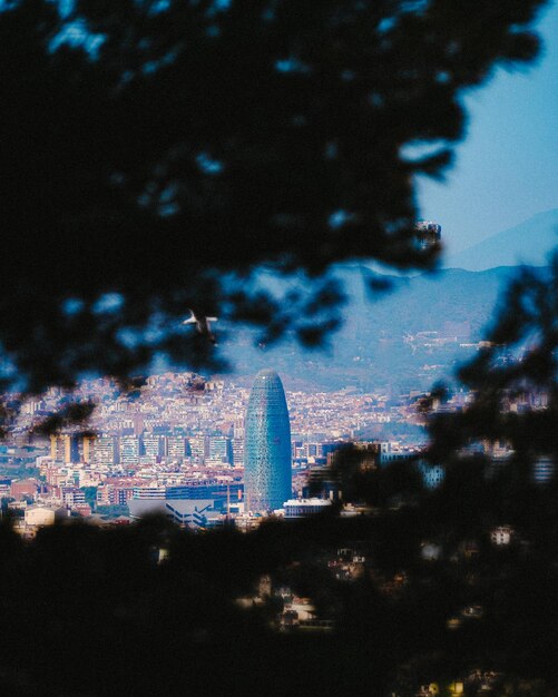 Photo illuminated city at night